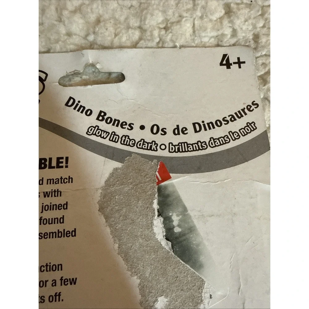 Glows In the Dark DINO BONES Set of 2 Complete Glowing Triceratops Ankylosaurus